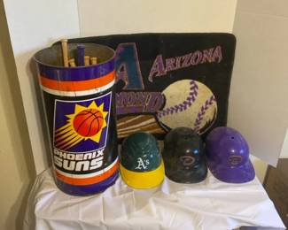 Baseball Bats, Caps,rug