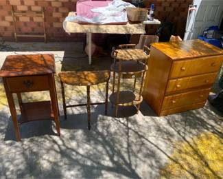 Small Dresser, Small Nightstand, Small Half Moon Table, Small Shelf Table