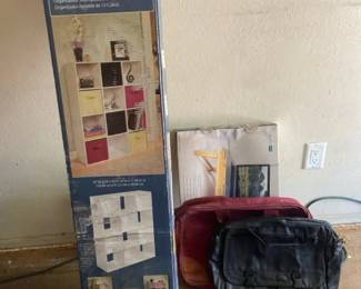 Shelf With Laptop Table Bags