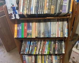 Classic DVDs And Storage Rack