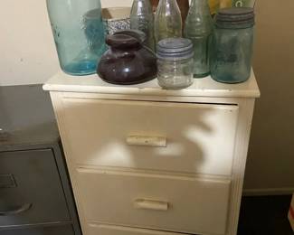 Mini White Four Door Chest Of Drawers And Decor