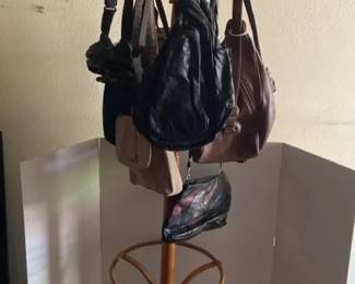Leather Bags Rotating Stand