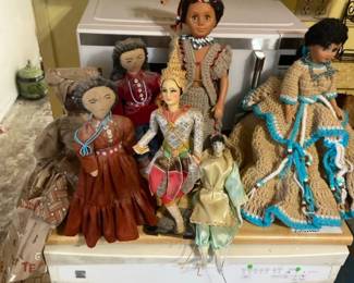 Assortment Of Native American Style Dolls