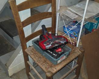 Pair of rush seat chairs