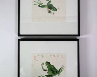 John Chen Chinese Brush Art Frog Paintings