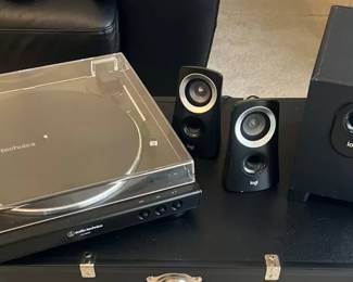 AudioTechnica Turntable And Logi Speaker System
