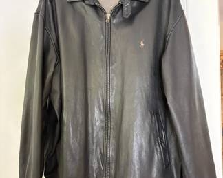 Polo Ralph Lauren Dark Brown Leather Jacket, XL