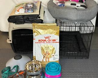 Dog Essentials Bundle with Crates, Bowls, Beds, Leashes  Accessories