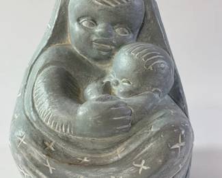 Isabel Bloom Mother with Child Sculpture, Signed