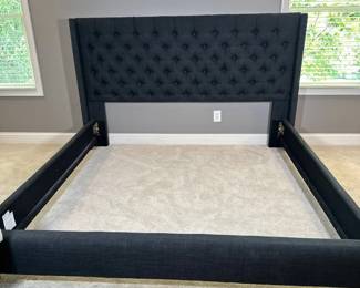 King Tufted Upholstered Bed Frame