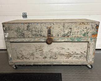 Antique Carpenters Tool Chest On Casters