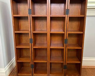 Wood Paneled CD Storage Cabinet