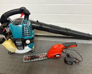 Makita Gas Blower and Black  Decker 2N1 Garden Shears