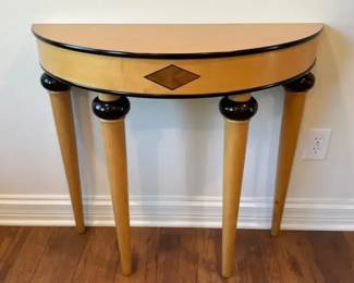 Art Deco Style Bombay Co Demi Lune Console Table, Late 20th c.