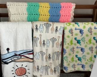 Many soft baby blankets!