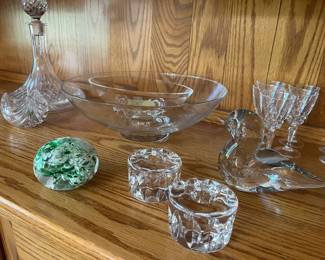 Steuben crystal and hand blown glass