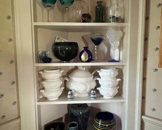 Chowder set and handmade glass