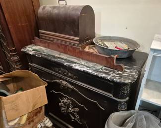 Marble top cabinet