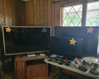 3 smart tv's 32" 42" & 55"