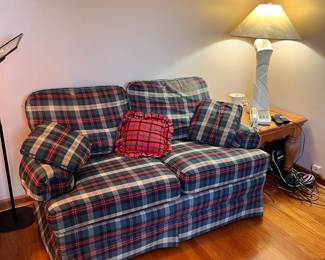 Plaid Love Seat 