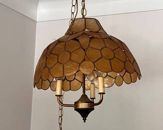 Vintage Capiz ceiling Hanging  Light 
