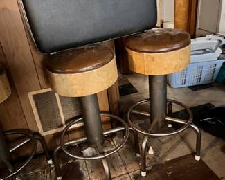 Set of 6 Vintage Heavy Barstools