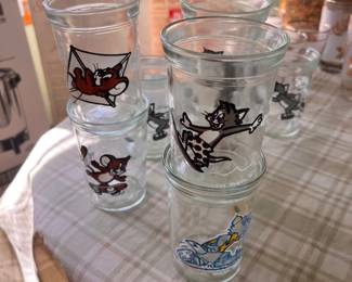Vintage Tom & Jerry Jelly Jar Glasses