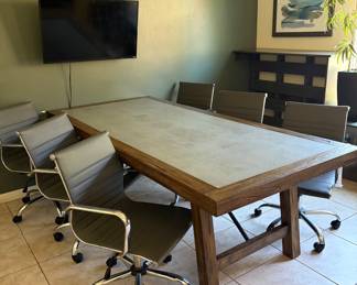 Urban Ironcraft Custom solid Elm wood, cement, and Steel Accents. Designer Jim Hodges