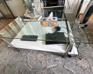Glass coffee table