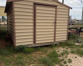 19 X 20ft. Metal storage shed.