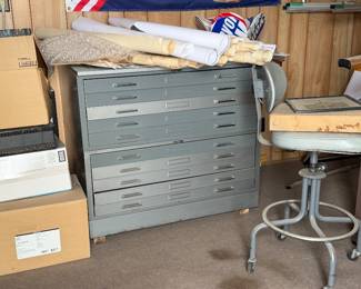 Blueprint cabinet.