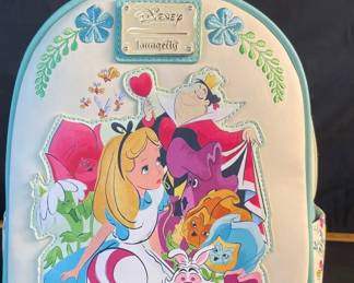 Loungefly Disney Alice in Wonderland Floral Character Portrait Mini Backpack,