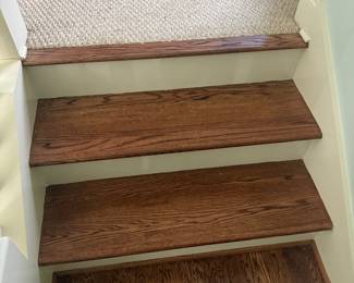 Split staircase to access upstairs. 