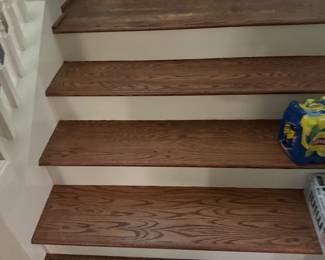Split staircase to access upstairs. 