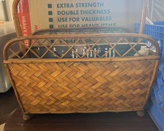 Wicker Magazine Basket