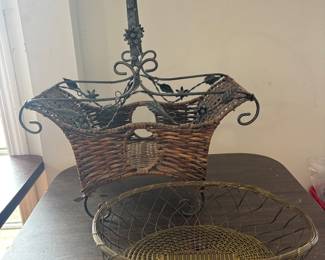 Wicker & Metal Basket
