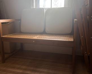 Outdoor Bamboo Garden Bench with Matching Chairs