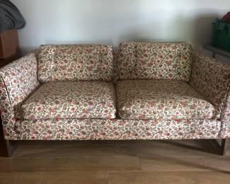 Vintage Loveseat with floral tapestry pattern - $300
