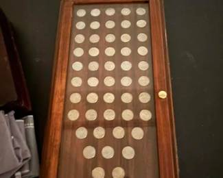 2 State Quarters collections in wooden presentation cases