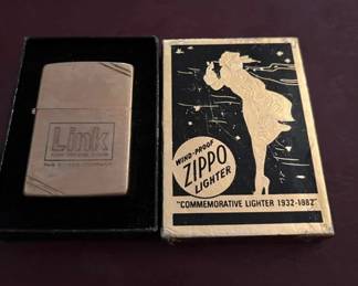 Extremely collectible ZIPPO wind proof commemorative lighter (1932-1982) with original box