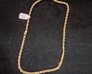 14K Braided Gold Necklace