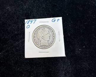 Coins include Seated dimes and half dimes Indian head cents Barber half dollars, quarters, and dimes including a 1892 1st year of issue Seated Liberty coins including a 1840 Seated Liberty dollar coin A large variety of Buffalo nickels nickels including a possible Legend coin 1937 3-leg buffalo Shield nickels including 1866 1st year of issue 1946 Booker T half dollar 1st Edition