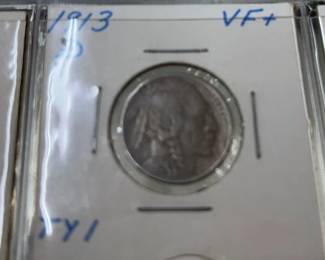 Coins include Seated dimes and half dimes Indian head cents Barber half dollars, quarters, and dimes including a 1892 1st year of issue Seated Liberty coins including a 1840 Seated Liberty dollar coin A large variety of Buffalo nickels nickels including a possible Legend coin 1937 3-leg buffalo Shield nickels including 1866 1st year of issue 1946 Booker T half dollar 1st Edition