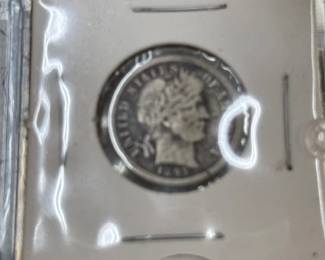 Coins include Seated dimes and half dimes Indian head cents Barber half dollars, quarters, and dimes including a 1892 1st year of issue Seated Liberty coins including a 1840 Seated Liberty dollar coin A large variety of Buffalo nickels nickels including a possible Legend coin 1937 3-leg buffalo Shield nickels including 1866 1st year of issue 1946 Booker T half dollar 1st Edition