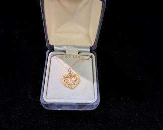 10K Gold Heart and Chain