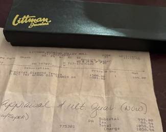 A few pieces of the Fine Jewelry in this Estate this picture is of a 2.0CT. TWI 4PRNG Diamond Tennis Bracelet complete with combo purchase receipt/appraisal dated 11/13/1995
