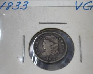 Coins include Seated dimes and half dimes Indian head cents Barber half dollars, quarters, and dimes including a 1892 1st year of issue Seated Liberty coins including a 1840 Seated Liberty dollar coin A large variety of Buffalo nickels nickels including a possible Legend coin 1937 3-leg buffalo Shield nickels including 1866 1st year of issue 1946 Booker T half dollar 1st Edition