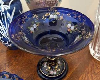 Fine vintage glassware includes Fenton, Imperial, Candlewick, and Bohemian