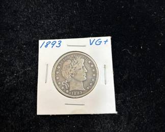 Coins include Seated dimes and half dimes Indian head cents Barber half dollars, quarters, and dimes including a 1892 1st year of issue Seated Liberty coins including a 1840 Seated Liberty dollar coin A large variety of Buffalo nickels nickels including a possible Legend coin 1937 3-leg buffalo Shield nickels including 1866 1st year of issue 1946 Booker T half dollar 1st Edition