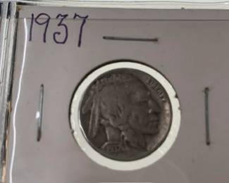 Coins include Seated dimes and half dimes Indian head cents Barber half dollars, quarters, and dimes including a 1892 1st year of issue Seated Liberty coins including a 1840 Seated Liberty dollar coin A large variety of Buffalo nickels nickels including a possible Legend coin 1937 3-leg buffalo Shield nickels including 1866 1st year of issue 1946 Booker T half dollar 1st Edition